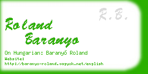 roland baranyo business card