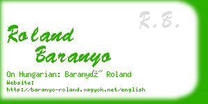 roland baranyo business card